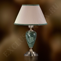 настольная лампа с зеленым камнем