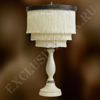 Деревянная настольная лампа с каскадным абажуром